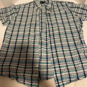 Banana Republic Green and Blue Plaid Shirt